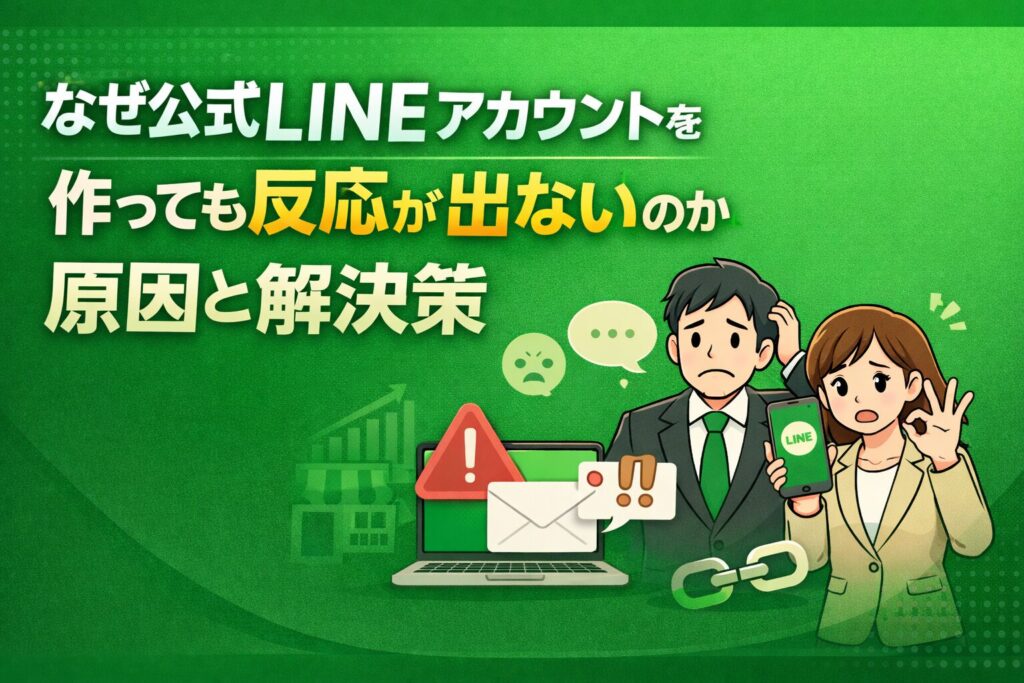 公式lineアカウントを作っても反応が出ない原因と解決策を解説するイメージ画像
