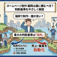 福岡のホームページ制作は誰に頼むべきか？依頼先の正しい判断基準を解説するアイキャッチ画像