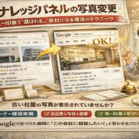 ナレッジパネルの写真変更で第一印象を改善し信頼度と集客力を高める方法を解説する企業ブランディングイメージ画像