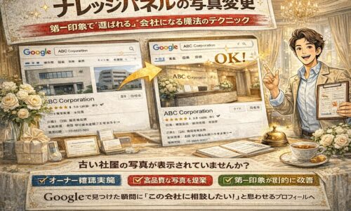 ナレッジパネルの写真変更で第一印象を改善し信頼度と集客力を高める方法を解説する企業ブランディングイメージ画像