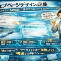 ウェブページデザインの定義|2026年最新。AI検索に「評価される」条件