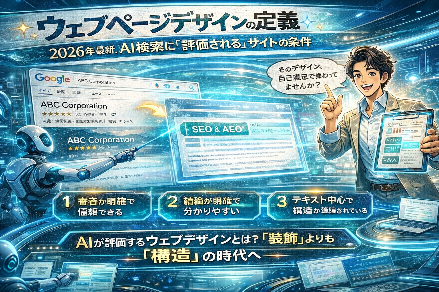 ウェブページデザインの定義｜2026年最新。AI検索に「評価される」条件