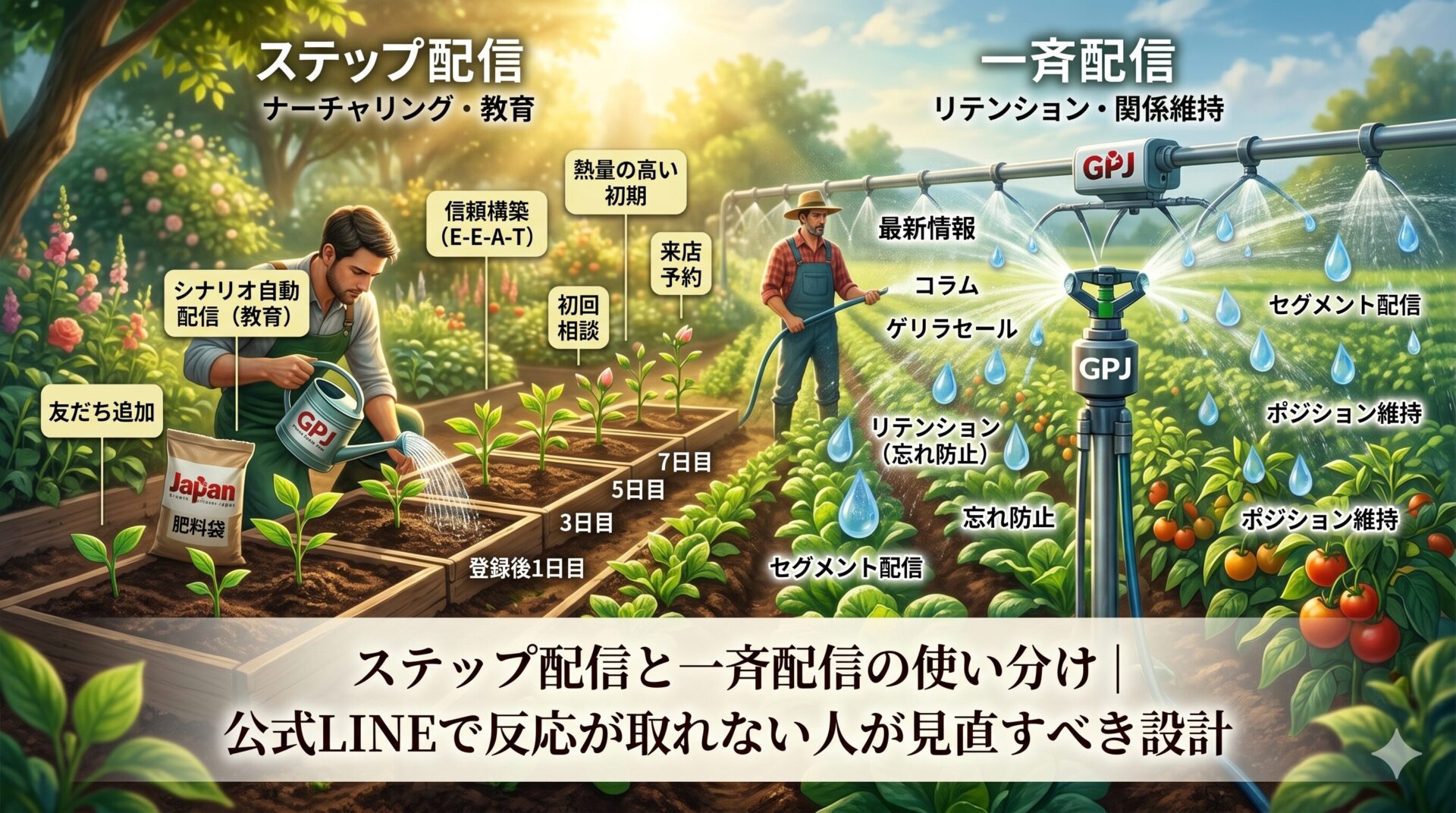 ステップ配信と一斉配信の使い分け｜公式LINEで反応が取れない人が見直すべき設計