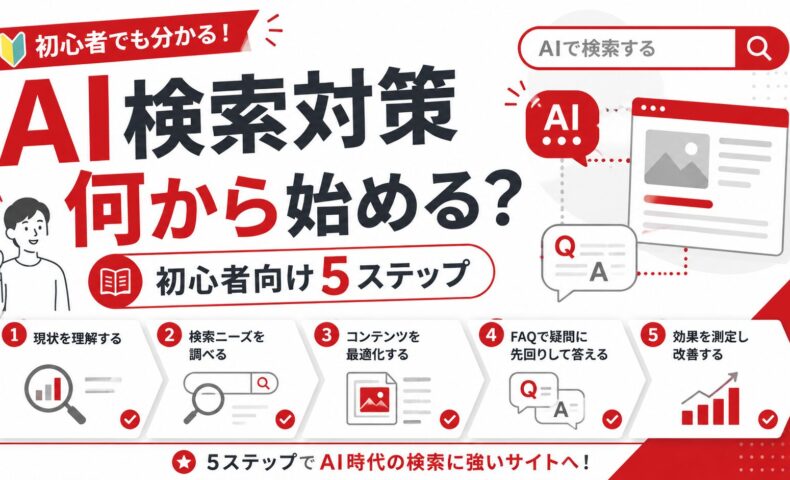 AI検索対策を何から始めるか解説する初心者向け5ステップ